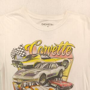 Chevy Classics Corvette Chemistry Graphic T-Shirt Adult Mens Size S White
